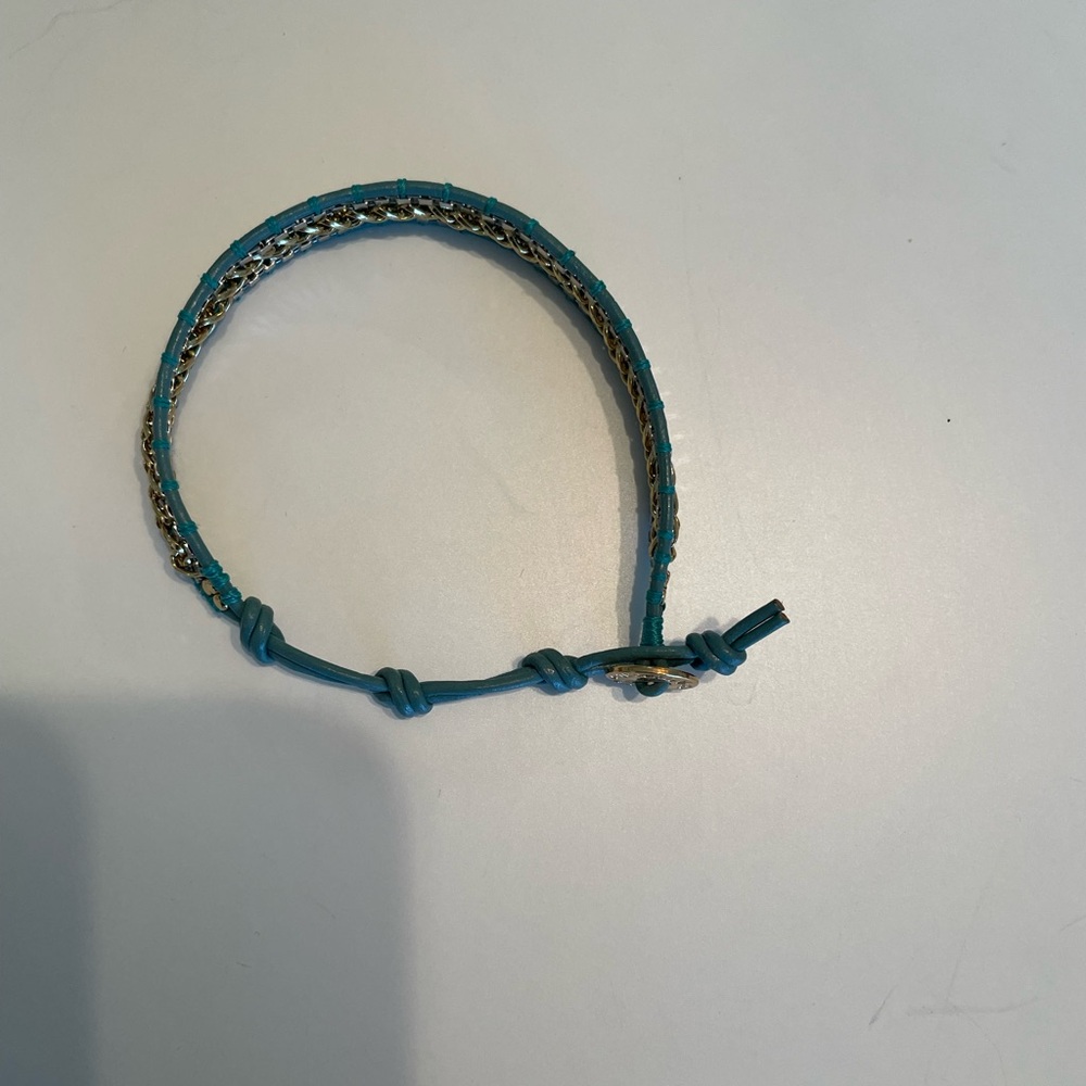 Stella & Dot Foundation Bracelet Teal with Gold and Silver Tones - Picture 8 of 8